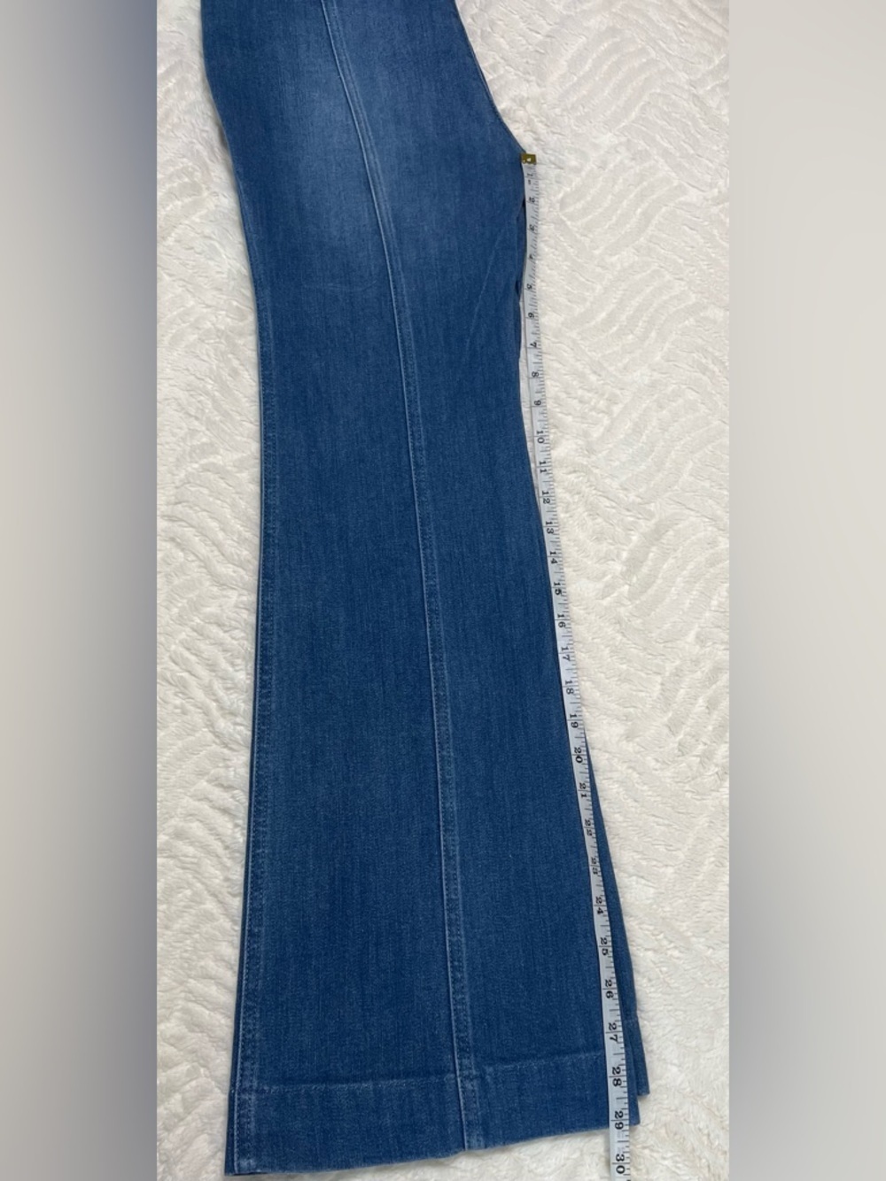 Pilcro Anthropologie High Rise Flare Jeans Button Front Sailor Wide Leg Size 27 - Picture 12 of 14
